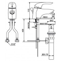 Vòi chậu AMERICAN STANDARD WF-1501