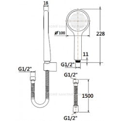 Tay + dây + gác sen AMERICAN STANDARD FFASS506-AQ