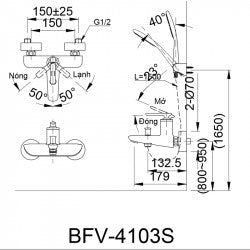 Sen vòi nóng lạnh Inax BFV-4103S