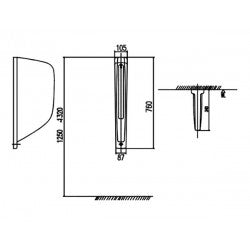 Vách ngăn tiểu Inax P-1/BW1