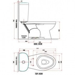 Bàn cầu hai khối nắp rửa cơ American Standard VF-2397S