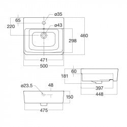 Chậu rửa bán âm American Standard WP-F519.1H