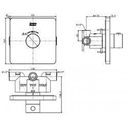 Bộ trộn nhiệt độ âm tường American Standard FFAS0930