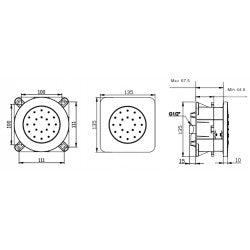 Đầu sen âm tường American Standard FFASS054
