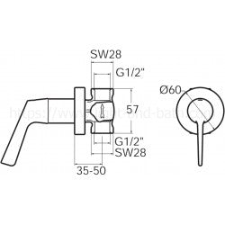 Vòi lạnh gắn tường American Standard WF-T605