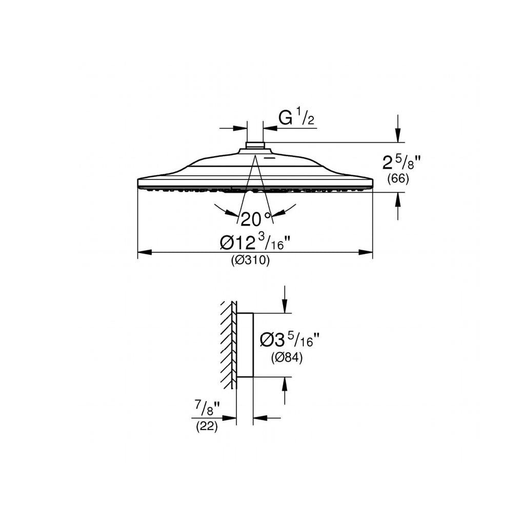 Bát sen Grohe Rainshower SmartConnect 310 26644000