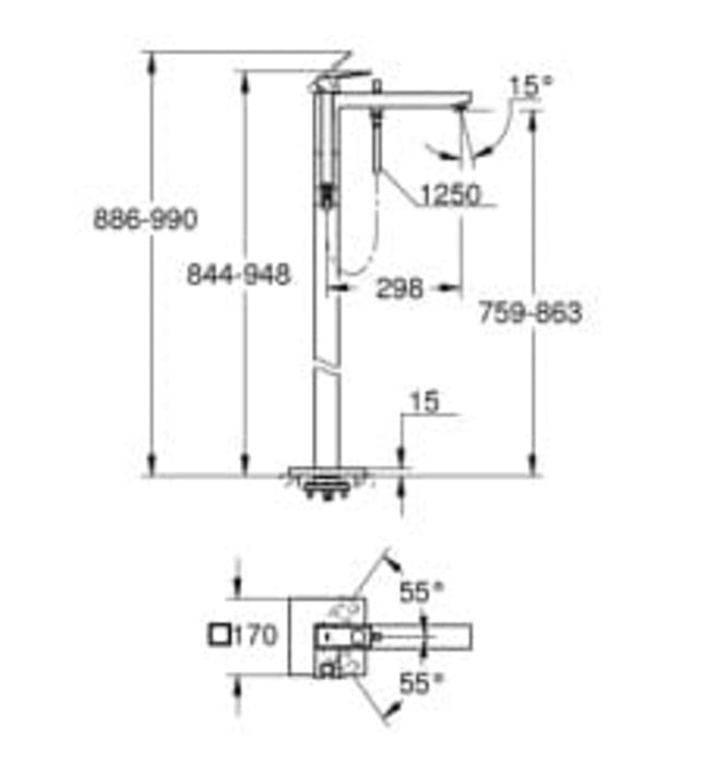 Sen tắm đặt sàn Grohe Eurocube 23672AL1