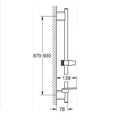 Thanh trượt 900mm Grohe SmartActive 26603DL0