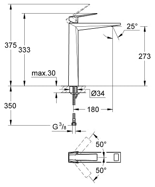 Vòi chậu Grohe Allure Brilliant 23114000