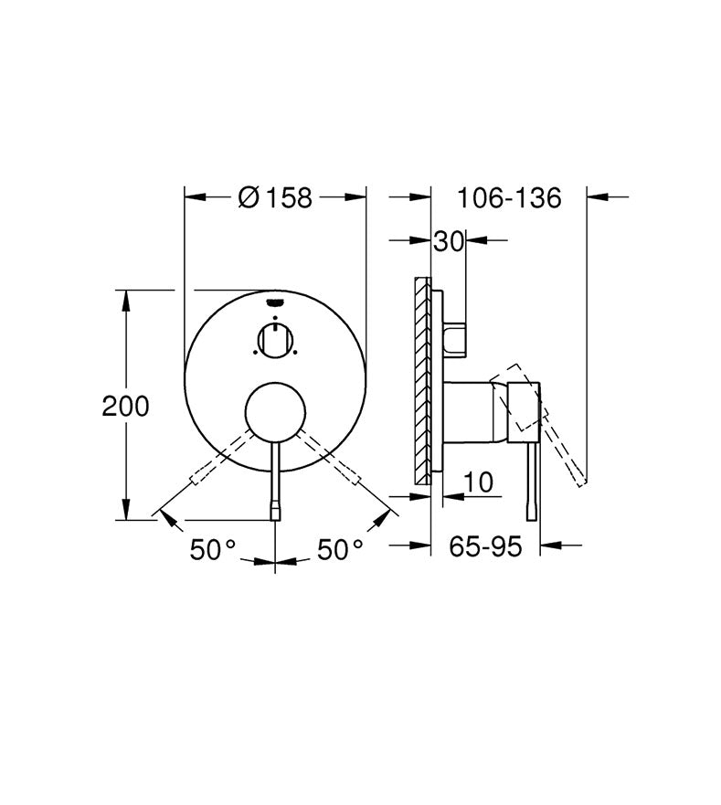 Mặt nạ bộ trộn âm 3 chế độ Grohe Essence New 24092DL1