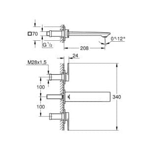 Vòi chậu 3 lỗ Grohe Allure 20193002 M-Size