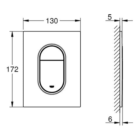 Nút nhấn bàn cầu Grohe Arena Cosmo S 37624000