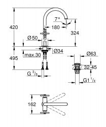 Vòi chậu Grohe Atrio 21044AL3 -XL Size