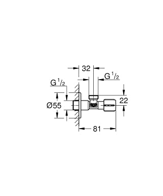 Van góc Grohe 22041000