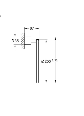 Vòng treo khăn Grohe Atrio New 40307AL3