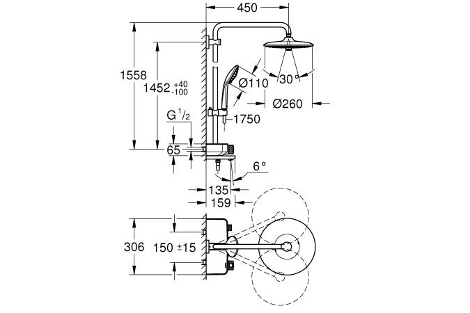 Sen cây smart control Grohe 26510000