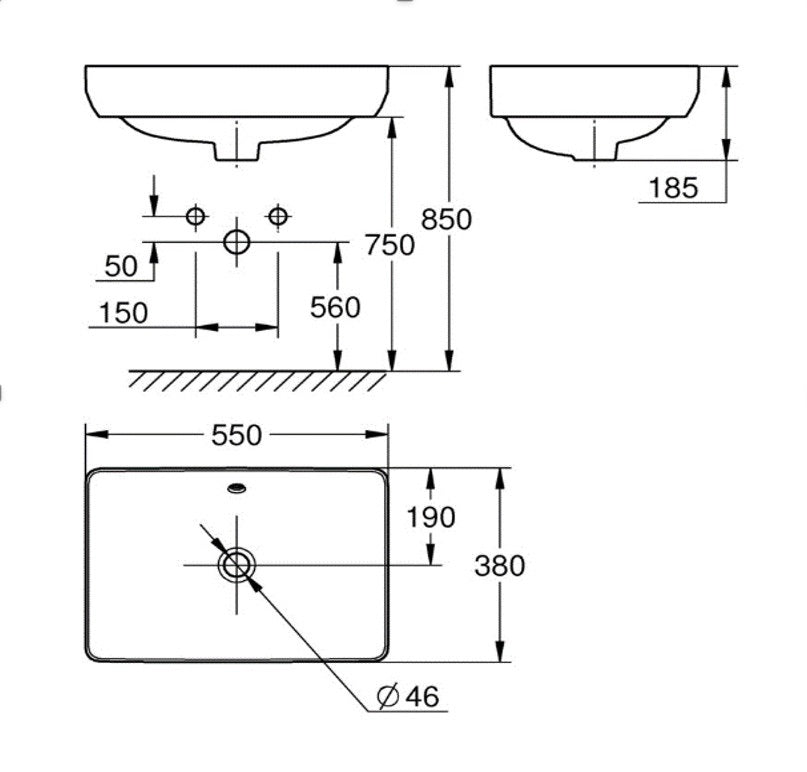 Chậu rửa đặt bàn Grohe Euro Ceramic 100983SH00