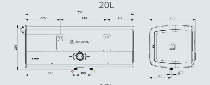 Bình nước nóng gián tiếp Ariston SLIM3 20 RS VN (3180911)