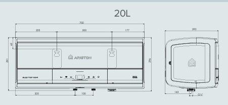 Bình nước nóng gián tiếp Ariston SLIM3 20 TOP WIFI VN (3180907)