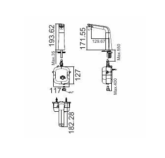 Vòi chậu cảm ứng American Standard AccuStream WF-3009 (1130090000) Size M