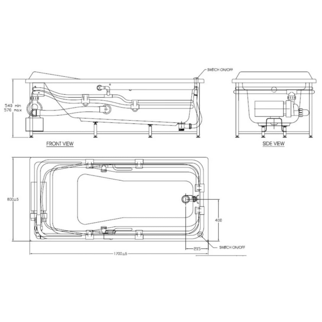 Bồn tắm âm sàn American Standard 7220100-WT