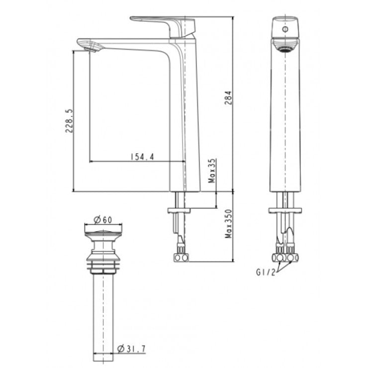 Vòi chậu nóng lạnh American WF-1702