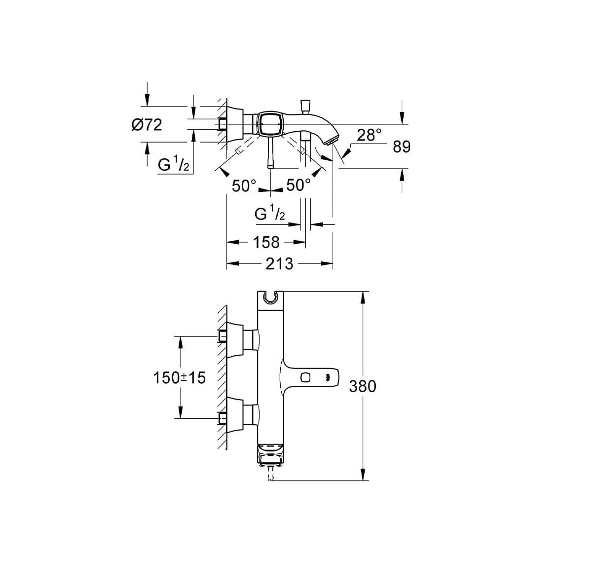 Bộ trộn nổi Grohe Grandera 23317IG0