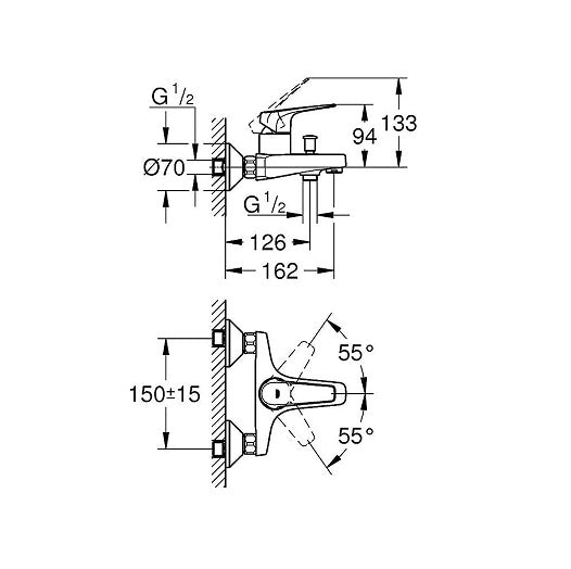 Bộ trộn nổi Grohe BauFlow 23601000