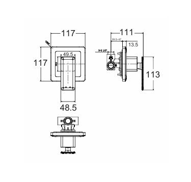 Vòi sen âm tường American Standard WF-3129