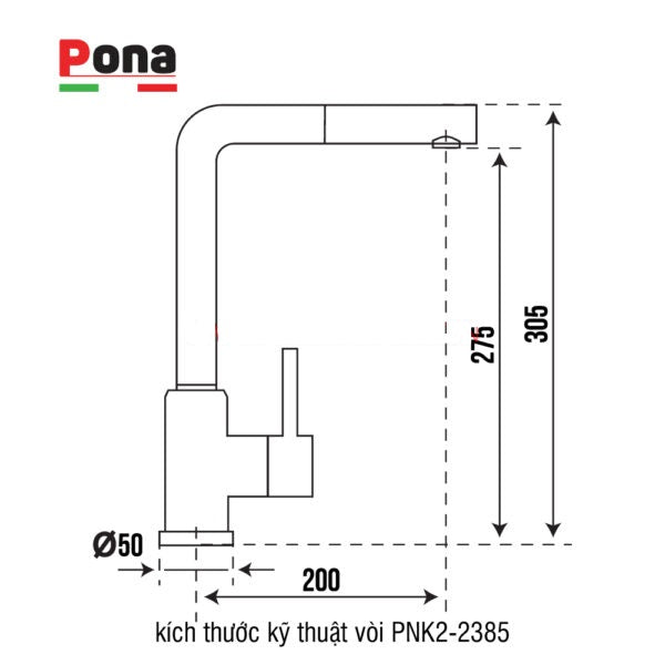 Vòi rửa chén PONA PNK2-2385