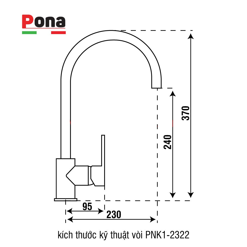 Vòi rửa chén PONA PNK1-2322
