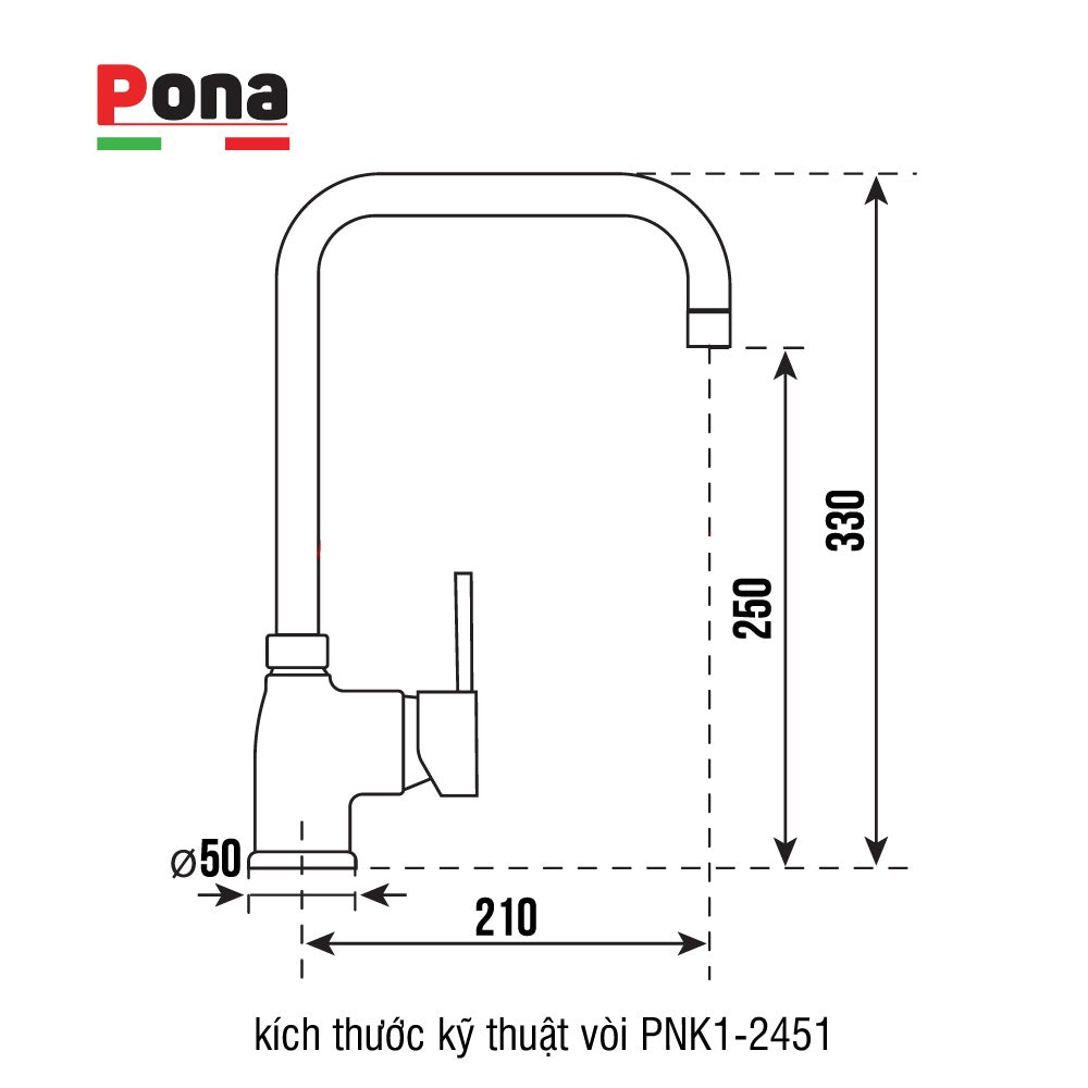 Vòi rửa chén PONA PNK2-2451