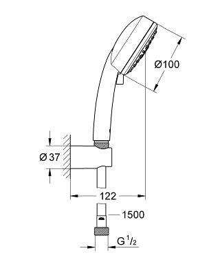 Tay sen + gác sen + dây sen Grohe New Tempesta Cosmopolitan 100 27588001