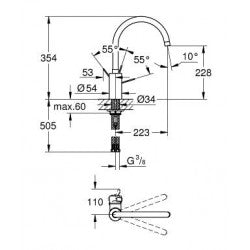 Vòi bếp Grohe 32843000