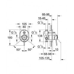 Bộ trộn âm Grohe 29047000 đã bao gồm bộ âm