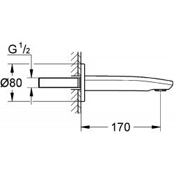 Vòi xả bồn âm tường  Grohe 13276002