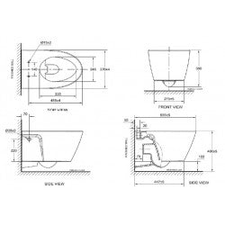 Bồn cầu treo tường American Standard VF-3119B ( Không nắp )