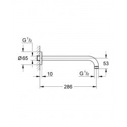 Thanh nối bát sen Grohe 28576000