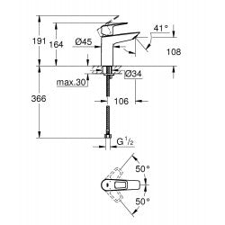Vòi chậu Grohe BauEdge 23091001