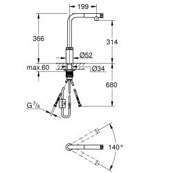 Vòi bếp Grohe Minta Smartcontrol 31613000