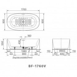 Bồn tắm Inax BF-1760V