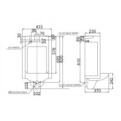 Bồn tiểu cảm ứng treo tường American Standard WP-6506