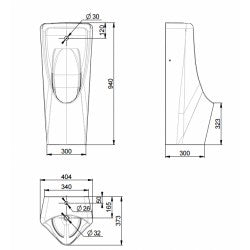 Bồn tiểu nam đặt sàn American Standard WP-6605T (Chưa bao gồm van xả)