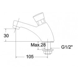 Vòi lạnh bán tự động American Standard A-2400