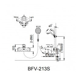 Sen vòi nóng lạnh Inax BFV-213S-1C