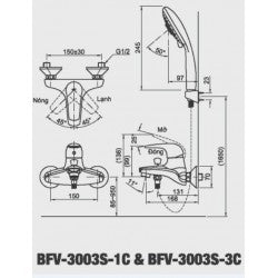 Sen vòi nóng lạnh Inax BFV-3003S-1C