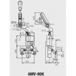 Vòi chậu cảm ứng nóng lạnh Inax AMV-90K