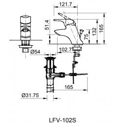Vòi chậu nóng lạnh Inax LFV-102S