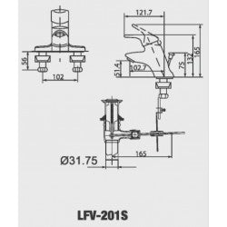 Vòi chậu nóng lạnh Inax LFV-201S