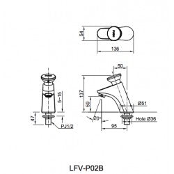 Vòi lạnh Inax LFV-P02B
